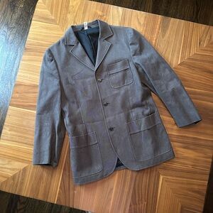 Vintage Miu Miu Vogue Runway Blazer with Notch Lapel Utility Military